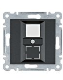 Двойная панель Hager WL2323 Lumina для RJ12/RJ45 (черная)