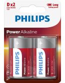 Батарейка Philips LR20P2B/10 Power Alkaline D BLI 2