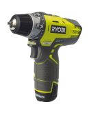 Шуруповерт-дрель Ryobi R12DD-LL13S (5133001802) 12В 2х1.3A/ч 10мм 2 скорости (с ЗУ)