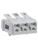 Пружинная соединительная клемма IEK UKZ-B06-3P-F1-E0-10 КСПн3-L+N+PE