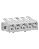 Пружинная соединительная клемма IEK UKZ-B06-5P-F1-E0-10 КСПн5-3L+N+PE