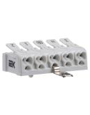 Пружинная соединительная клемма IEK UKZ-B06-5P-F1-E1-10 КСПнз5-3L+N+PE