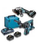 Набор электроинструментов Makita DLXMUA263E LXT (DHR263 DGA504 BL1850 (5Аг)x DC18RD кейс Makpac4) (3шт)