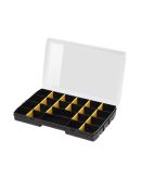 Пластмассовый органайзер Stanley STST81681-1 357х229х48мм на 22 отсека с переставными перегородками