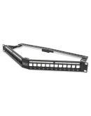 Угловая рама Digitus DN-91414 19" 1U для наборной патч панели на 24 порта (черная)