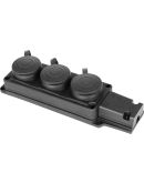 Каучукова потрійна колодка E.Next e.socket.rubber.029.3.16 16А із заземленням та захисною кришкою (s9100027)