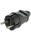 Пряма вилка E.Next e.plug.straight.004.16 16А із заземленням чорна (s9100003)