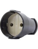 Штепсельне гніздо E.Next e.socket.001.10.black 10А без заземлення чорна (p017002)
