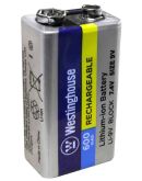 Аккумулятор литий-ионный Westinghouse Li-9V600.. Li-ion крона 9В 600mАч 1шт