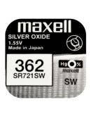 Серебряно-оксидная батарейка Maxell 18291500 SR721SW-362 1шт