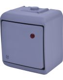 Вимикач перехресний Eti Hermetics VHE-6L-SR IP54 з підсвічуванням сірий (4668069)