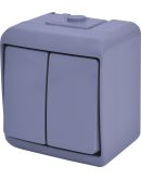 Вимикач 2-клавішний Eti Hermetics VHE-2-SR IP54 сірий (4668061)