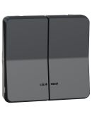 Двоклавішний кнопковий вимикач Schneider Electric MUR35228 з підсвічуванням IP55 (чорний)