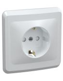 Одноместная розетка IEK РСш10-3-ВБ «Вега» с з/к 16А белая (ERV14-K01-16-DM)