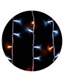 Белая уличная LED гирлянда Delux EN ICICLE 108LED (90015177) 2x1м 27 мигающих желтых диодов IP44