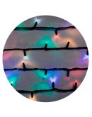 Уличная разноцветная LED гирлянда Delux STRING 200LED (90016609) 20м (2х10м) IP44 черный шнур