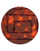 LED гирлянда Delux EN STRING 100LED (90015261) 10м (2х5м) 20 мигающих диодов IP44 (янтарный свет) черный шнур