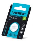 Литиевая батарейка Videx CR2016 (CR2016 1B) 1 шт