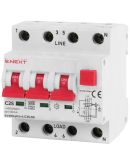 Выключатель дифференциального тока E.Next e.rcbo.pro.4.C25.30 3P+N 25А С тип А 30мА (p0720016)
