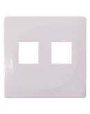 Панель подвійної розетки E.Next e.lux.16121L.pn.white RJ12+RJ45 біла (ins0040029)