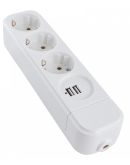 Колодка Аско-Укрем 2Р+РЕ 3-х местная с USB белая (КП-З-USB-10)