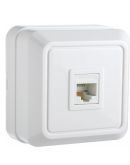 Телефонная розетка Аско-Укрем Ct RJ-12, RJ-45 (РЗtf-1-Ct-W)