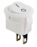 Миниатюрный переключатель Аско-Укрем KCD5-2-101 WH/WH круглый белый (A0140040131)