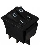 Переключатель Аско-Укрем KCD2-2101 B/B (0-I) 2-х клавишный черный (A0140040108)