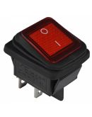 Переключатель Аско-Укрем KCD2-201NW R/B (0-I) IP54 с подсветкой красный (A0140040114)