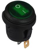 Переключатель Аско-Укрем KCD1-5-101NW GR/B (0-I) IP65 с подсветкой круглый зеленый (A0140040075)