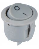 Перемикач Аско-Укрем KCD1-5-101 Grey/Grey (0-I) круглий сірий (A0140040069)