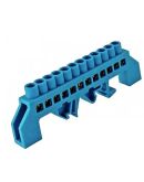 Универсальная шина TNSy изолированная «N» 2ШЛУ6х9-12 на DIN-рейку синяя (TNSy5502999)