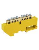 Изолированная шина TNSy «N/PE» ШЛИ6х9-8 на DIN-рейку желтая (TNSy5503125)