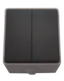 Выключатель 2-клавишный TNSy SURFACE IP54 серый (TNSy5000168)