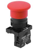 Пластиковая кнопка грибок Chint NP2-EC42 1NC Ø40мм с самовозвратом красная IP40 (573896)
