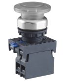 Кнопка грибок Chint NP8-10MD/1 1NO AC 110В-220В Ø40мм с самовозвратом белая IP65 (578664)