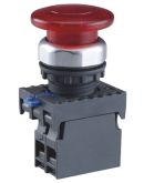 Кнопка грибок Chint NP8-01MD/1 1NC AC 110В-220В Ø40мм с самовозвратом красная IP65 (667281)