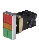 Двойная кнопка с подсветкой CNC LAY5-ВW8365 NO+NC красная/зеленая (000000852)