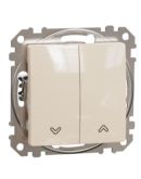 Кнопочный выключатель Schneider Electric Sedna Design & Elements для жалюзи бежевый SDD112114