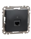 Компьютерная розетка Schneider Electric Sedna Design & Elements RJ45 кат. 5е UTP черная SDD114451