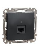 Компьютерная розетка Schneider Electric Sedna Design & Elements RJ45 кат. 6 STP черная SDD114461