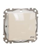 Одноклавишный переключатель Schneider Electric Sedna Design & Elements с крышкой IP44 бежевый SDD212106