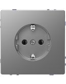 Розетка з з/к Schneider Electric D-Life MTN2301-6036 нержавіюча сталь