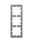 Трехместная рамка Schneider Electric D-Life MTN4030-6536 нержавіюча сталь