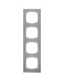 Четырехместная рамка Schneider Electric M-PURE MTN4040-3646 сталь/алюминий