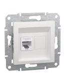 Компьютерная розетка RJ45 UTP cat.6 Schneider Electric Asfora без рамки белая (EPH4770121)