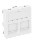 Накладка для супортов модуля OBO Bettermann 45х45 2хRJ45 R&M Cat.5 та Cat.6 белая (6119292)