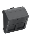 Кутовая накладка для супортов модуля OBO Bettermann 45х45 2x45 R&M Cat.5 та Cat.6 черно-серая (6119300)