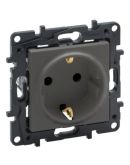 Розетка Legrand Niloe Step 16А 250В з заземленням гвинтовий механізм сталь (863421)