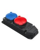 Двойной разъем Byes BY10-307 3х25А каучуковый IP55 (6.1.165631)